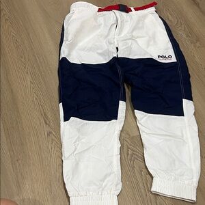 Polo by Ralph Lauren White and Navy Joggers